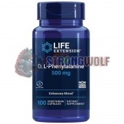 D-Phenylalanine, [Фенилаланин] (500 мг x 100 капс), Life Extension
