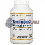 Omega-3 Premium Fish Oil (240 шт по 1000 мг), California Gold Nutrition