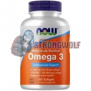Omega-3 [Molecularly Distilled] (200 шт по 1000 мг), NOW Foods