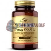 Vitamin D3 125 mcгр x 5000 IU (100 шт), Solgar