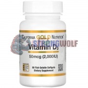 Vitamin D3 (60 шт по 50 мкг: 2000 МЕ), California Gold Nutrition