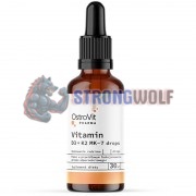 Vitamin D3 + K2 [MK-7] Drops (30 мл), Ostrovit Pharma
