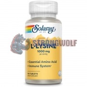 L-Lysine [1000 мг per порцийing] (90 шт), Solaray